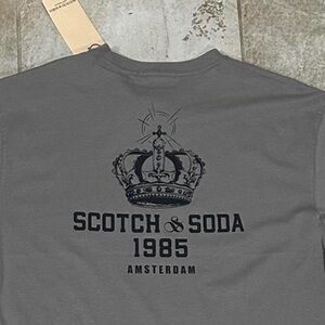 Sold! Scotch & Soda Short Sleeve Crew Tee in Charcoal Gray
